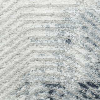 Nourison Dekor DEK04 Grey Navy Area Rug Corner Image