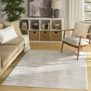 Nourison Dekor DEK04 Ivory Beige Area Rug Corner Image