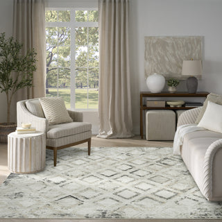 Nourison Dekor DEK05 Grey Charcoal Area Rug Swatch Image