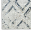 Nourison Dekor DEK05 Grey Navy Area Rug Corner Image