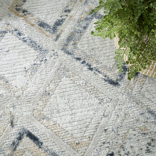 Nourison Dekor DEK05 Grey Navy Area Rug Texture Image