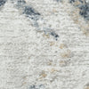 Nourison Dekor DEK05 Grey Navy Area Rug Corner Image
