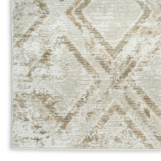 Nourison Dekor DEK05 Ivory Taupe Area Rug Corner Image