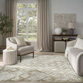 Nourison Dekor DEK05 Ivory Taupe Area Rug Swatch Image