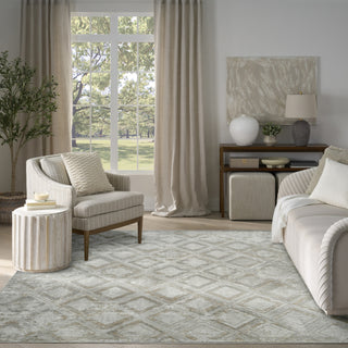 Nourison Dekor DEK05 Grey Area Rug Room Image Feature