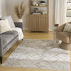 Nourison Dekor DEK05 Ivory Beige Area Rug Corner Image