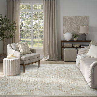 Nourison Dekor DEK05 Ivory Beige Area Rug Room Image Feature