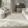 Nourison Dekor DEK05 Ivory Taupe Area Rug Corner Image