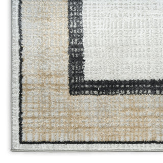 Nourison Dekor DEK06 Grey Charcoal Area Rug Corner Image