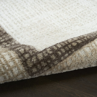 Nourison Dekor DEK06 Ivory Brown Area Rug Detail Image