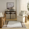 Nourison Dekor DEK06 Ivory Brown Area Rug Room Scene Feature