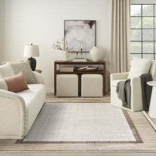 Nourison Dekor DEK06 Ivory Brown Area Rug Room Scene 2