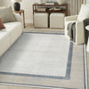 Nourison Dekor DEK06 Grey Navy Area Rug Corner Image
