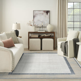 Nourison Dekor DEK06 Grey Navy Area Rug Room Image Feature