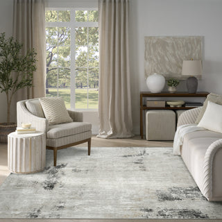 Nourison Dekor DEK07 Grey Charcoal Area Rug Swatch Image