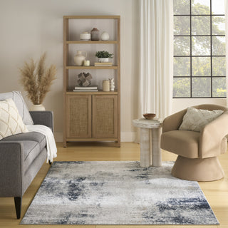 Nourison Dekor DEK07 Grey Navy Area Rug Swatch Image