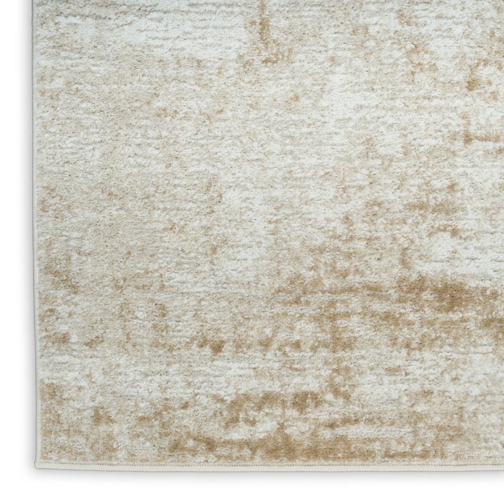 Nourison Dekor DEK07 Ivory Beige Area Rug Corner Image