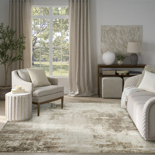 Nourison Dekor DEK07 Ivory Taupe Area Rug Swatch Image