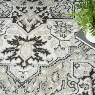 Nourison Dekor DEK08 Ivory Charcoal Area Rug Texture Image