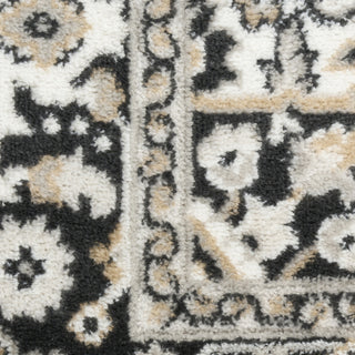 Nourison Dekor DEK08 Ivory Charcoal Area Rug Corner Image