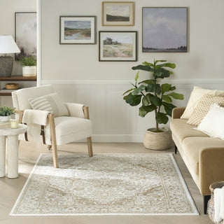 Nourison Dekor DEK08 Ivory Taupe Area Rug Swatch Image