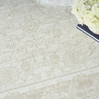 Nourison Dekor DEK09 Ivory Taupe Area Rug Corner Image