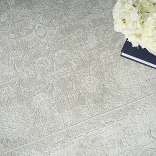 Nourison Dekor DEK09 Light Grey Area Rug Corner Image