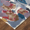 Feizy Dafney 8869F Blue/Gray/Pink Area Rug Corner Image with Rug Pad