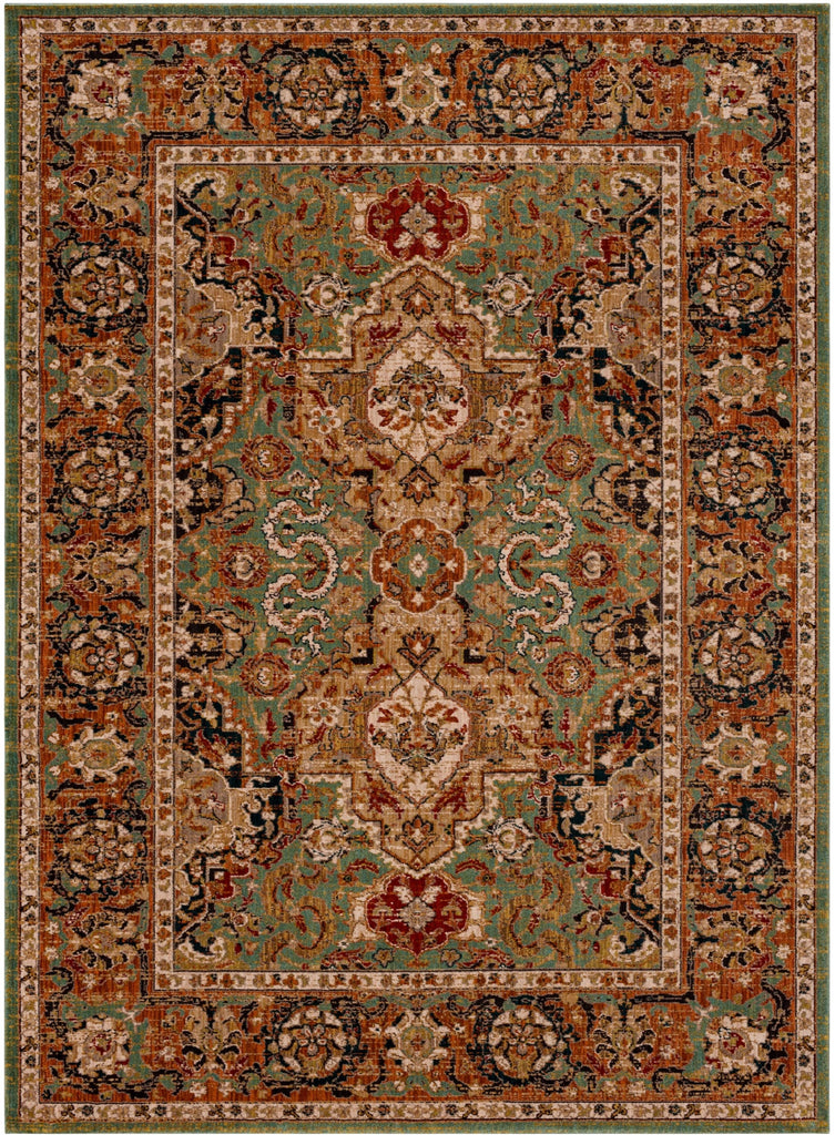 Karastan Spice Market Dhahar Aquamarine Area Rug main image