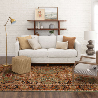 Karastan Spice Market Dhahar Aquamarine Area Rug Lifestyle Image