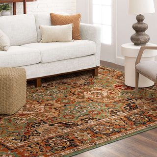 Karastan Spice Market Dhahar Aquamarine Area Rug Lifestyle Image