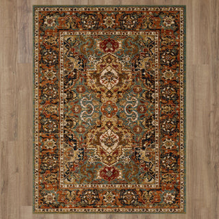 Karastan Spice Market Dhahar Aquamarine Area Rug Main Image