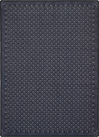 Joy Carpets Kaleidoscope Diamond Plate Steel Blue Area Rug