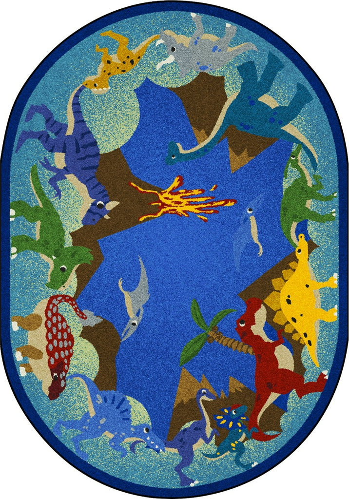 Joy Carpets Kid Essentials Dino Parade Multi Area Rug