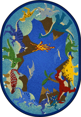 Joy Carpets Kid Essentials Dino Parade Multi Area Rug