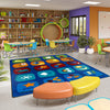 Joy Carpets Kid Essentials Discovery Blocks Multi Area Rug
