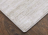 Feizy Deja 39PJF Ivory/Silver Area Rug Corner Image with Rug Pad