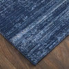 Feizy Deja 39PJF Blue/Silver Area Rug Corner Image with Rug Pad