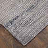 Feizy Deja 39PJF Gray/Ivory/Taupe Area Rug Corner Image with Rug Pad