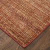 Feizy Deja 39PJF Brown/Red/Tan Area Rug Corner Image with Rug Pad