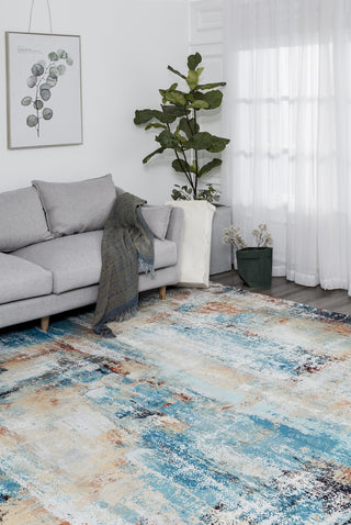 K2 Denali DN-715 Turquoise/Spice Area Rug