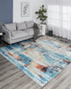 K2 Denali DN-715 Turquoise/Spice Area Rug