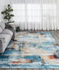 K2 Denali DN-715 Turquoise/Spice Area Rug