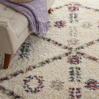 Nourison Denmark Shag DNK01 Ivory Area Rug Corner Image