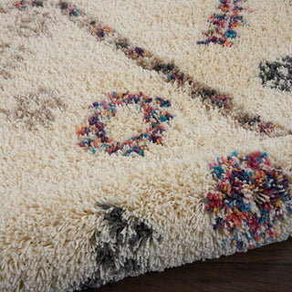 Nourison Denmark Shag DNK01 Ivory Area Rug Corner Image