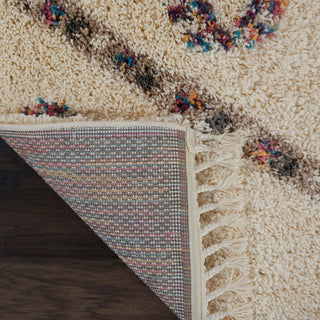 Nourison Denmark Shag DNK01 Ivory Area Rug Corner Image