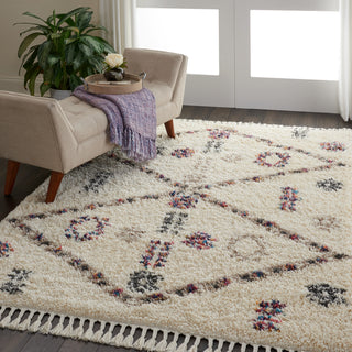Nourison Denmark Shag DNK01 Ivory Area Rug Room Image Feature