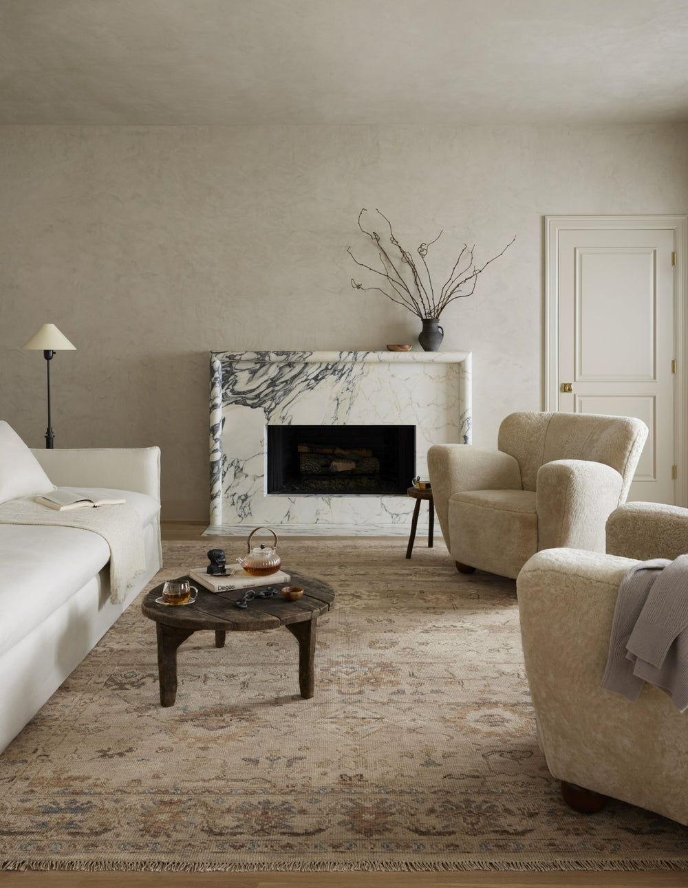 Loloi Dominic DOM-02 Blush/Taupe Area Rug Lifestyle Image Feature