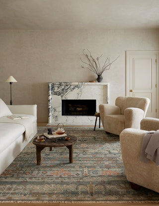 Loloi Dominic DOM-03 Slate/Multi Area Rug Lifestyle Image Feature
