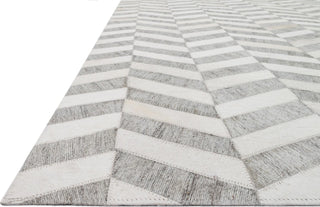 Loloi Dorado DB-01 Grey / Ivory Area Rug Round Image